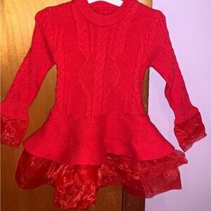 Red Sweater dress, 2t